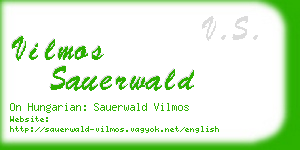 vilmos sauerwald business card